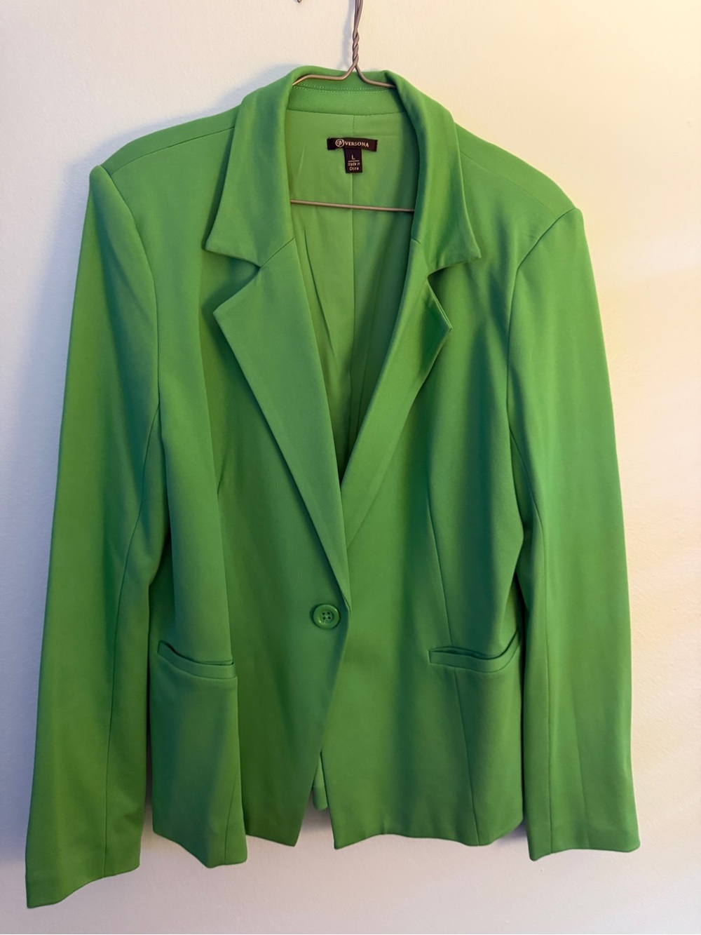 Versona Bright Green Single-Button Blazer